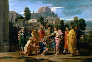Die Blinden von Jericho oder Christus heilt die Blinden, 1650 von Nicolas Poussin