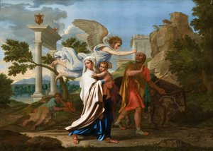 Die Flucht nach Ägypten, ca. 1657 von Nicolas Poussin