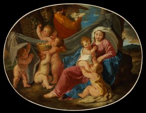 Die Rast auf der Flucht nach Ägypten von Nicolas Poussin
