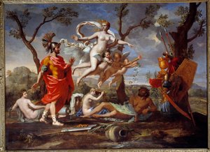 Venus bewaffnet Aeneas von Nicolas Poussin