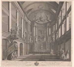 Innenraum der St.-Rosaliakirche in Rotterdam von Nicolas Ransonnette