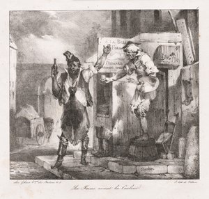 Lithographische Skizzen von Charlet: Form vor Farbe