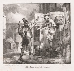 Lithografische Skizzen von Charlet: Form vor Farbe, 1823
