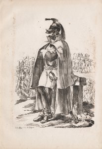 Militärische Kostüme: Kavallerist, 1814-1818 von Nicolas Toussaint Charlet