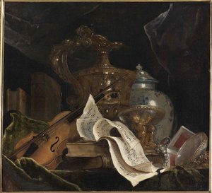 Stillleben mit Musikinstrument