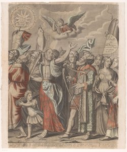 Triumphzug Christi mit Figuren aus dem Alten und Neuen Testament (zweiter Teil) von Nicolas de Larmessin (I)