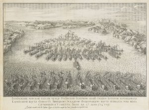 Die Seeschlacht von Gangut am 27. Juli 1714