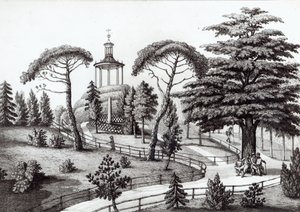 Das Labyrinth aus dem Jardin des Plantes, Paris, graviert von Francois Aubertin (1773-1821)