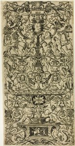 Ornamenttafel mit Mars, dem Kriegsgott von Nicoletto da Modena