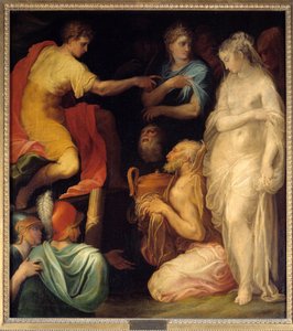 Die Mäßigung des Scipio. Nach seinem Sieg im Punischen Krieg Scipio der Afrikaner von Nicolo dell Abate