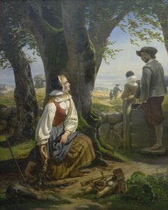 Kirsten Svendsdatter findet das Goldhorn in Gallehus am 20. Juli 1639 von Niels Simonsen