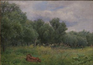 Weiden auf einer Wiese bei Nysø von Niels Skovgaard