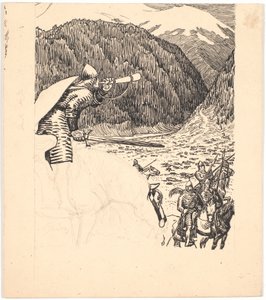 Roland bläst ins Horn von Niels Skovgaard