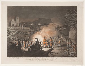 Das Biwak der norwegischen Truppen unter der Führung von Prinz Christian August im letzten Krieg mit Schweden, 1808 von Niels Truslew