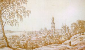 Blick auf Kostroma, Russland, 1838 von Nikandor Grigorievich Chernetsov