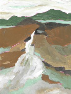 Abstrakter Bergwasserfall von Nikita Jariwala