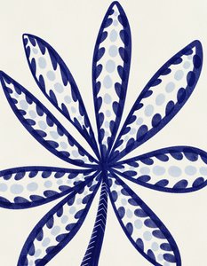 Blaues Tropisches Blatt von Nikita Jariwala
