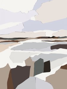 Gedämpfte Geometrische Landschaft