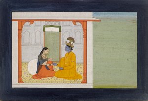 Die Nayika kommentiert den neuen Ring ihres Liebhabers, 1780-1785 von Nikka