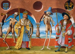 Der Tod, Kaiser und König aus dem Totentanzzyklus von Albrecht Kauw von Niklaus Manuel