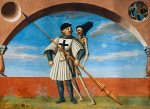 Der Tod und der Deutsche Ritter aus dem Totentanzzyklus von Albrecht Kauw von Niklaus Manuel