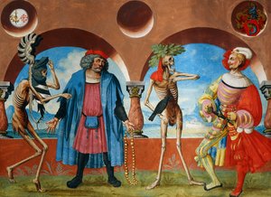 Der Tod, Regierungschef und Bürger von Bern aus dem Totentanz-Zyklus von Albrecht Kauw von Niklaus Manuel