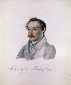 Porträt des Dichters und Dekabristen Graf Alexander I. Odoevsky (1802-1839)
