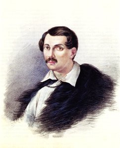 Porträt des Dekabristen Alexander Alexandrowitsch Bestuschew 1797-1837, 1839