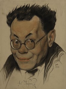 Porträt des Autors Alexei M. Remisow 1877-1957, 1923 von Nikolai Andreevich Andreev