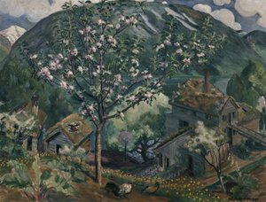 Apfelbaum in voller Blüte von Nikolai Astrup