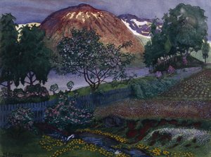 Julinacht im Garten von Nikolai Astrup