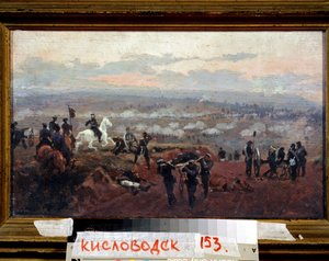 Angriff auf die Grünen Hügel - Episode aus dem Krimkrieg (1853-1856) von Nikolai Dmitrievich Dmitriev Orenburgsky