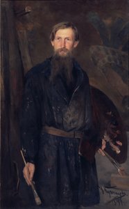 Porträt des Künstlers Viktor Vasnetsov von Nikolai Dmitrievich Kuznetsov