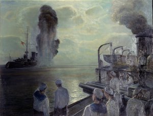 Russische Revolution von 1917: Die russische Schwarzmeerflotte versenkt am 18. Juni 1918 ihre eigenen Schiffe.