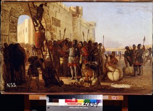 Prinz Oleg lässt seinen Schild an den Toren von Konstantinopel anbringen