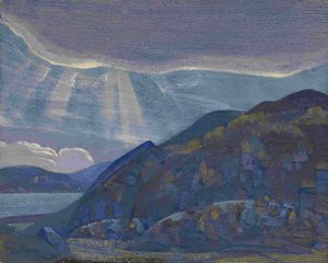 Felsen und Klippen aus der Serie Ladoga, 1917-1918 von Nikolai Konstantinowitsch Roerich