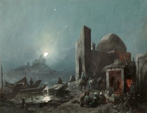 Eine Szene aus dem Leben in Zentralasien