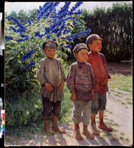 Bauernjungen. Gemälde von Nikolai Petrowitsch Bogdanow-Belski (1868-1945) von Nikolai Petrovich Bogdanov Belsky
