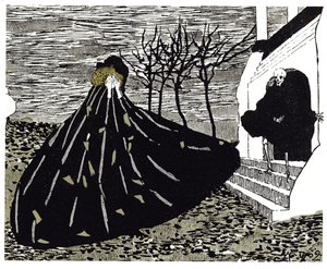 Herbstillustration für das Magazin Mir Iskusstva, 1902 von Nikolai Petrovich Feofilaktov
