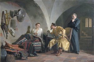 Falscher Dmitri I im Haus von Adam Wisniowiecki, 1876 von Nikolai Vasilyevich Nevrev