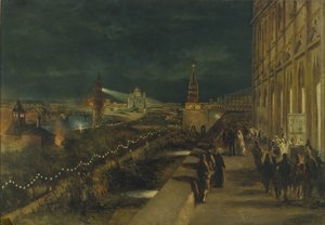 Beleuchtung von Moskau anlässlich der Krönung von Kaiser Alexander III. am 15. Mai 1883