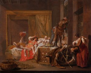 Szene von der Hochzeit von Messalina und Gaius Sillius, um 1645-50 von Nikolaus Knüpfer