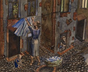 Alter Innenhof, 1930 von Nikolay Ivanovich Evgrafov