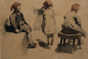 Jungen mit Wichtelmützen