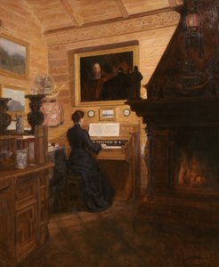 Frau am Cembalo von Nils Dahl Alstrup