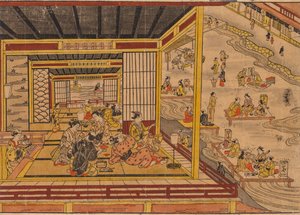 Teehaus am Kamo-Fluss in Kyoto von Nishimura Shigenaga