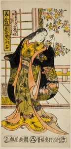 Ono no Komachi, aus einem Set von Drei Schönheiten von Nishimura Shigenobu