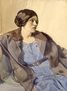 Porträt der Frau des Künstlers, Celia Fiennes, späte 1920er Jahre