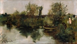 Idyllische Flusslandschaft