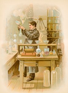 Thomas Edison in seinem Labor